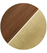 wood/mat brass wood/mat brass